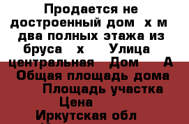 Продается не достроенный дом 8х8м, два полных этажа из бруса 18х18 › Улица ­ центральная › Дом ­ 11А › Общая площадь дома ­ 134 › Площадь участка ­ 1 000 › Цена ­ 1 500 000 - Иркутская обл., Иркутский р-н, Грановщина д. Недвижимость » Дома, коттеджи, дачи продажа   . Иркутская обл.